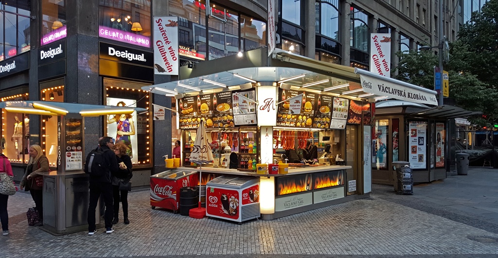 Sausage Stand, Wenceslas Square
